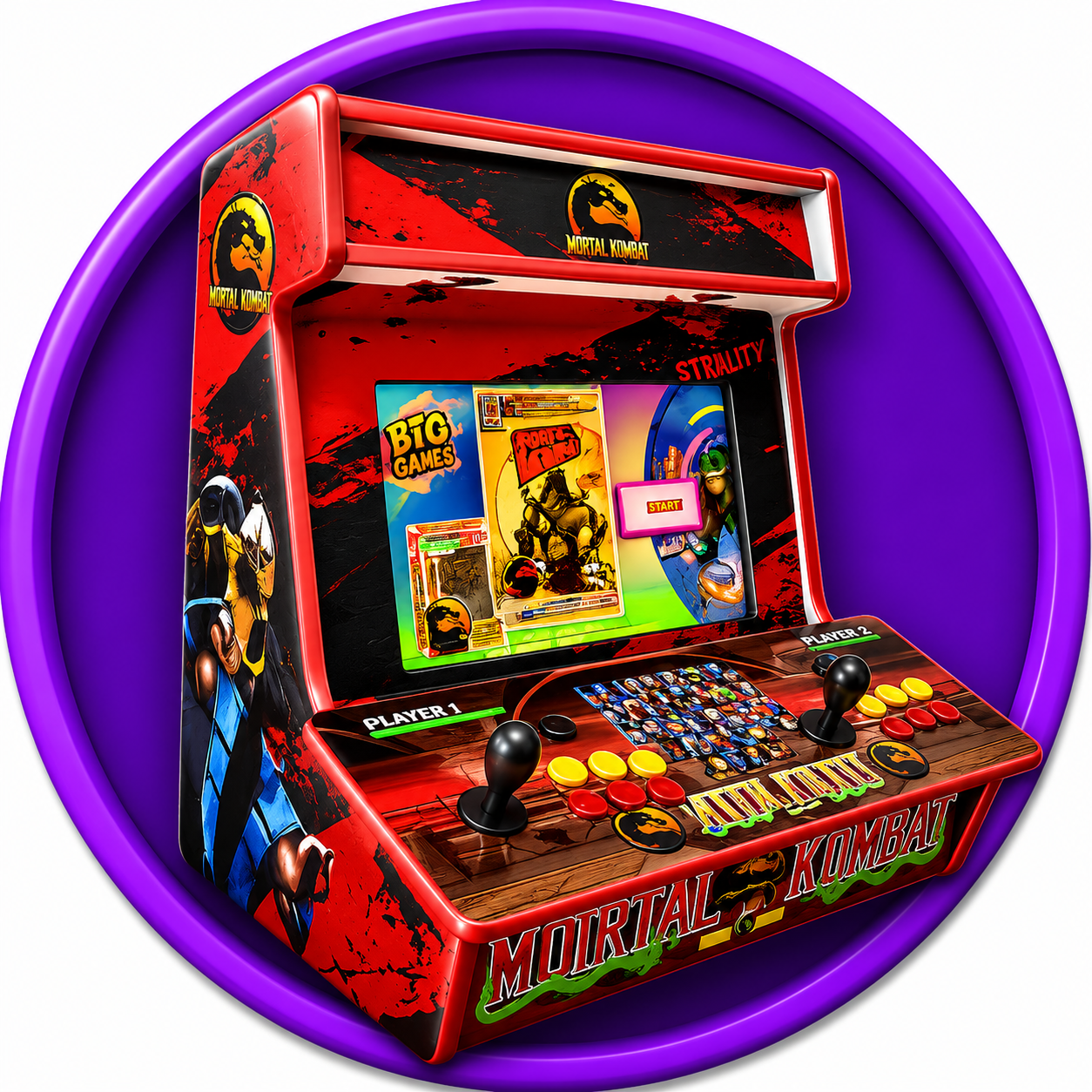 Hitbox profissional - Zero Delay Raspberry - Scorpion - Big Games