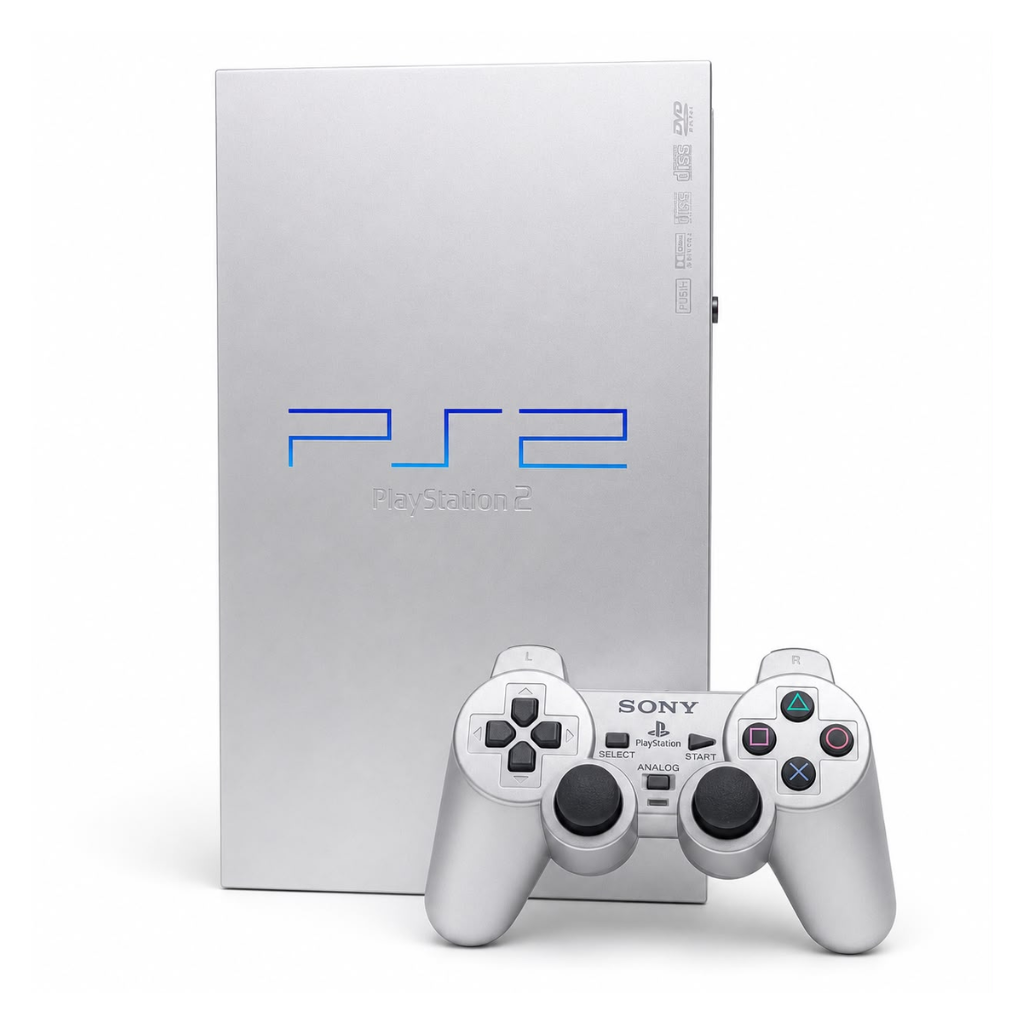 PlayStation 2 Fat Silver SCPH-39000 S Na Caixa Original – Console