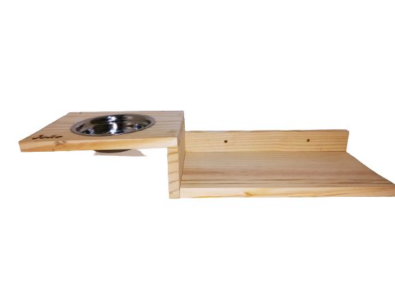 comedouro de parede para gatos, comedouro elevado com prateleira