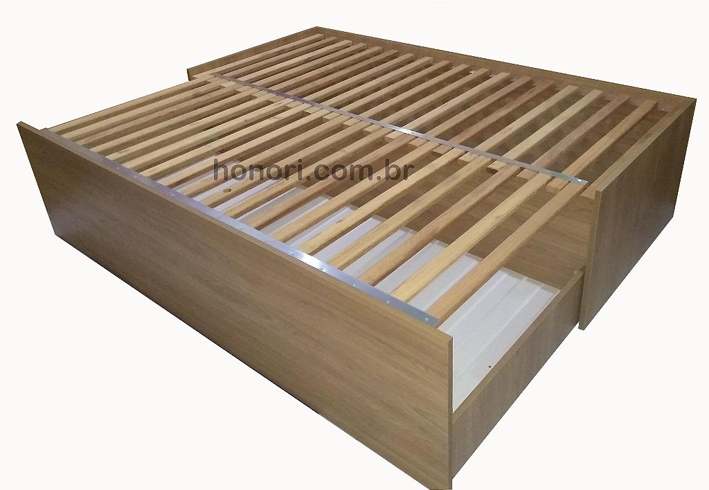 cama de solteiro sob  medida planejada amadeirada