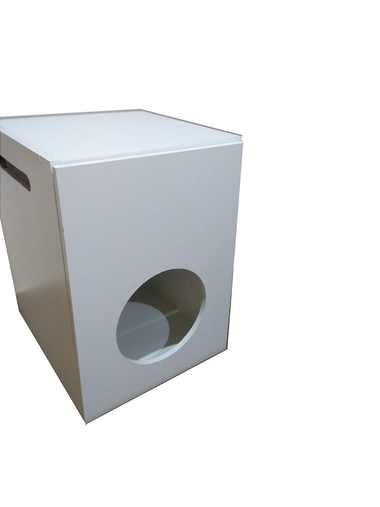 banheiro para gatos premium em mdf branco, caixa madeira para areia de gato anti odor felino