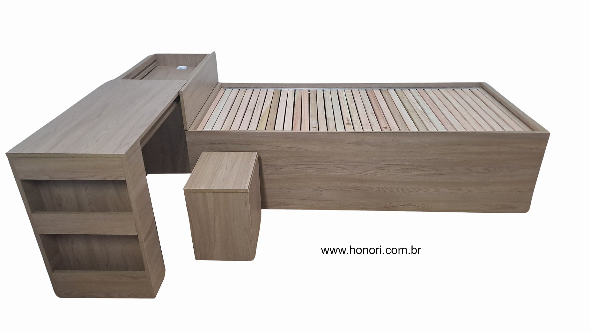 cama 3 em 1 com baú que vira mesa home office, cama multifuncional 4 em 1 3 x 1 magicbox