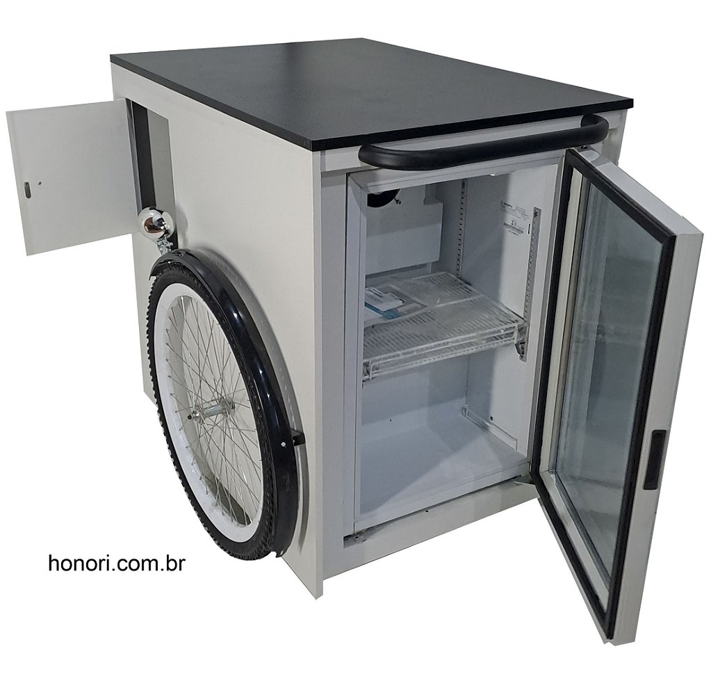 carrinho gourmet com freezer embutido para sorvetes bebidas gelatos carrinho artesanal