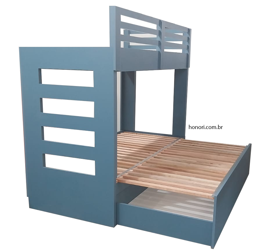 cama treliche azul secreto - beliche azul - cama 4 em 1