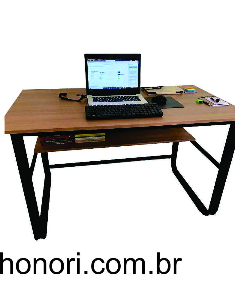 mesa industrial para home office escritorio em metal e madeira mdf sob medida varias cores