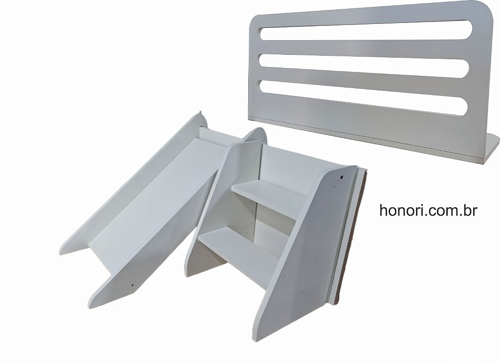 kit para cama infantil grade escada escorrega