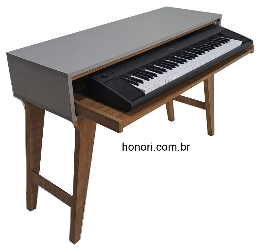 suporte para piano digital em madeira estavel e resistente honori
