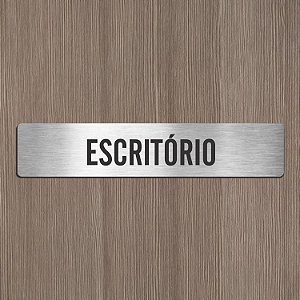 Placa Sinalização Escritório 6x30cm Alto Relevo