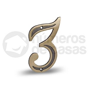 Número "3" Dourado 12,5cm 