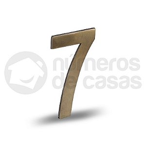 Número "7" Dourado Liso 12,5cm