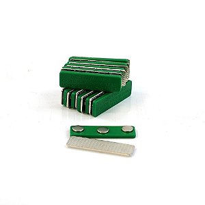 Kit 10 Imã Crachá Magnético Retangular
