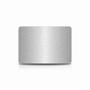 Placa de Aço Inox Escovado Para Personalização Tamanho 10x7cm