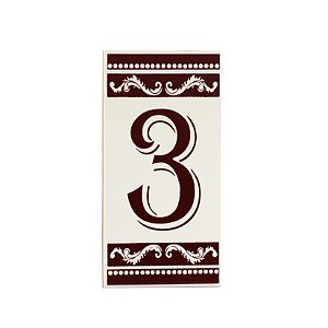 Número 3 Para Casa Em Cerâmica Turquia