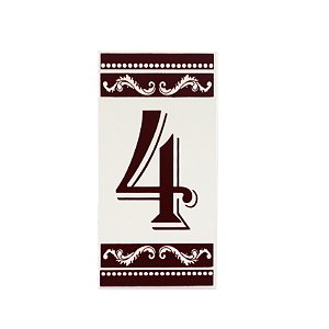 Número 4 Para Casa Em Cerâmica Turquia
