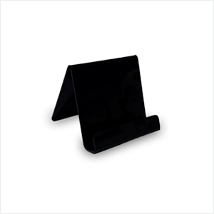 Suporte de Celular em Acrílico Preto Personalizado com Gravação a Laser