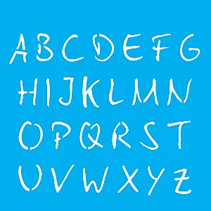 Stencil Alfabeto Micro Maiúsculo 1.50Cm - 10x10cm