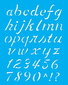 Stencil Alfabeto Minúsculo 3.30Cm - 20x25cm