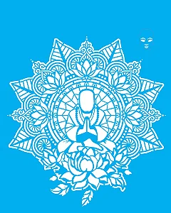Stencil Mandala Buda - 20x25cm