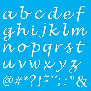 Stencil Alfabeto Minúsculo 5.35Cm - 30,5x30,5cm