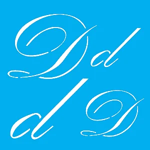 Stencil Manuscrito D - 14x14cm