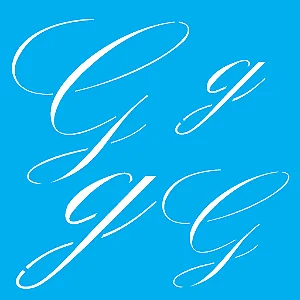 Stencil Manuscrito G - 14x14cm