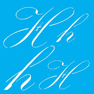 Stencil Manuscrito H - 14x14cm