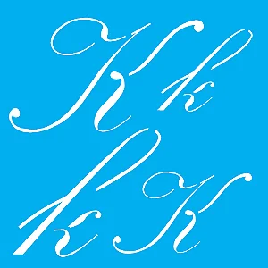 Stencil Manuscrito K - 14x14cm