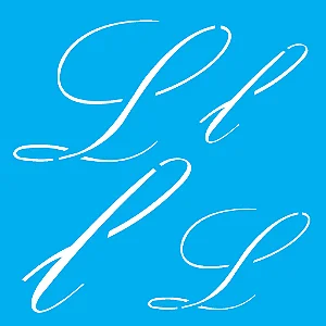 Stencil Manuscrito L - 14x14cm
