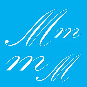 Stencil Manuscrito M - 14x14cm