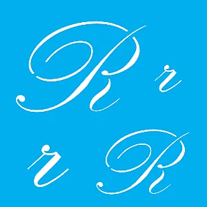 Stencil Manuscrito R - 14x14cm