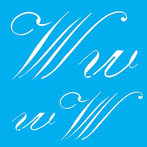 Stencil Manuscrito W - 14x14cm