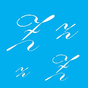 Stencil Manuscrito Z - 14x14cm