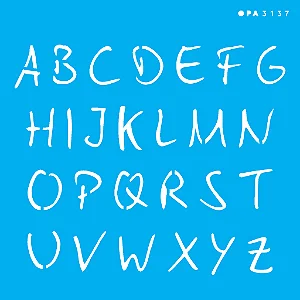 Stencil Alfabeto Micro Maiúsculo 2.00Cm - 14x14cm