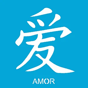 Stencil Ideograma Amor - 10x10cm