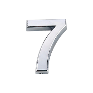 Número "7" em Abs Cromado 5cm Prateado
