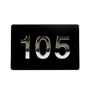 Placa De Número Residencial 10×15 Cm Com Números Em Abs Cromado