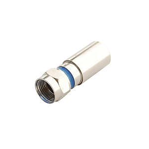 Conector F Compressão RG6/PRO6 20,3mm Profissional - Alta Qualidade