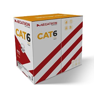 Caixa Cabo de Rede CAT6 Gigabit 305m Vermelho - Para Sistemas Críticos e Segurança