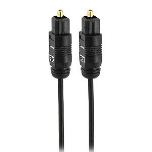 Cabo de Áudio Digital Óptico Toslink Profissional 3 Metros para Home Theater, Soundbar e TV