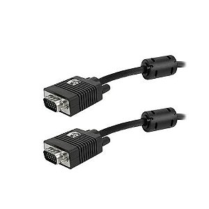 Cabo VGA 2 Metros Macho x Macho com Filtro Duplo para Monitor e Projetor