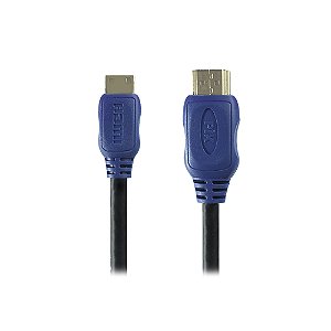 Cabo Mini HDMI (Macho) para HDMI (Macho) 5 Metros 4K 60Hz HDR 2.0 para Câmeras e Placas de Vídeo