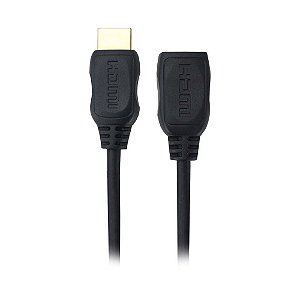 Cabo Extensor HDMI Macho x Fêmea 4K HDR 19P 2 Metros para Aumentar Alcance do Cabo Atual