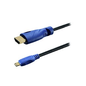 Cabo Micro HDMI para HDMI 4K HDR 3 Metros | Para Conectar Câmeras (GoPro) e Raspberry Pi na TV | Conexão Direta