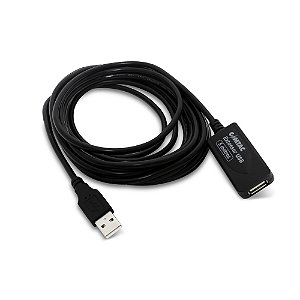 Cabo Extensor USB 2.0 Ativo 5 Metros + Amplificador de Sinal Integrado + PC Impressora