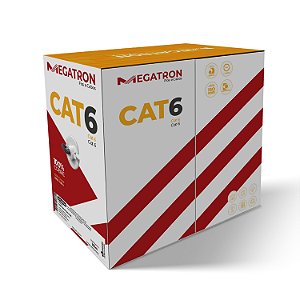 Caixa Cabo de Rede CAT6 Gigabit 305m Preto - Para Tetos Escuros e Ambientes Industriais