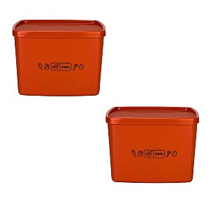 Kit Tupperware Jeitoso Mix Sopa 800ml Laranja 2 peças - Comprar