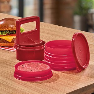 Tupperware 赤 蒸し器 Tupperware Burguer Express Kit Marsala 6 peças - Comprar