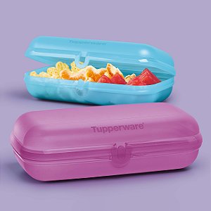 Kit Tupperware Snack Grande Porta Sanduiche Azul e Roxo - Comprar
