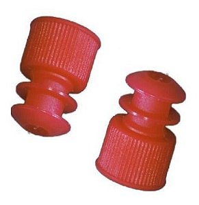 Tampa Para Tubo De Ensaio Vermelha 12mm X 75mm Cralplast com 1000 unidades