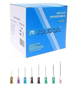 Agulhas Hipodérmicas Solidor Caixa Com 100 Unidades